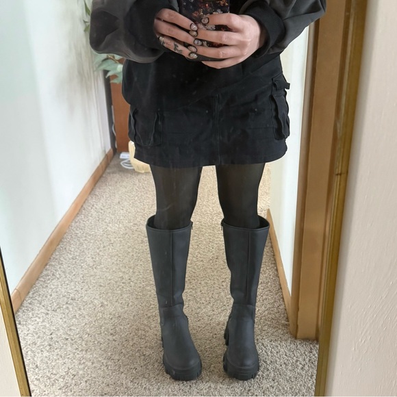 ASOS Carla Wide Calf Chunky Sole Tall Knee Boots - Picture 2 of 10